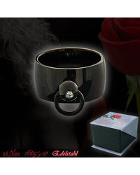 Ring Story of O. - 12mm - weißer Zirkonia- schwarz - vergleichen und g&uuml;nstig kaufen